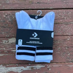 6 Pairs Women’s Converse Socks Half Cushion Crew 4W-10W